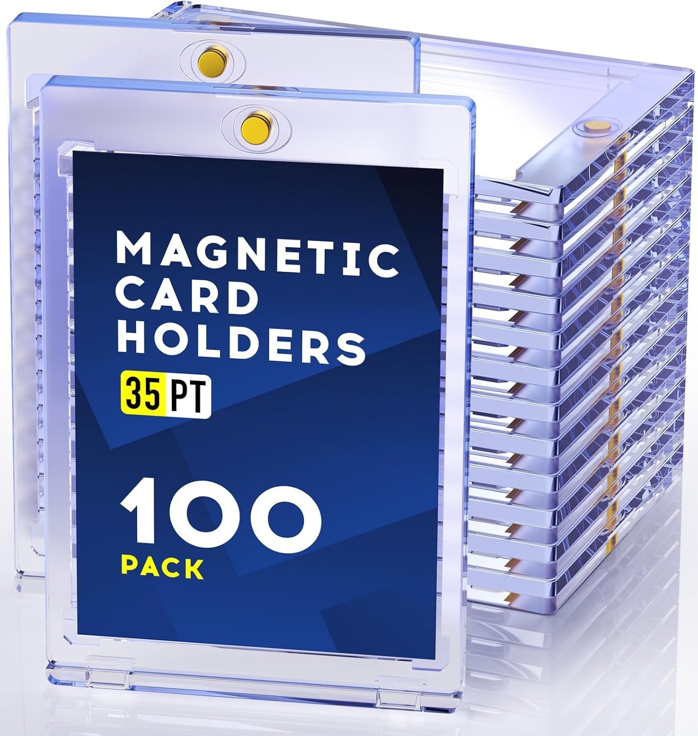 100ct Magnetic Card Holder, U-V Protectors, 35pt – 100 Pack
