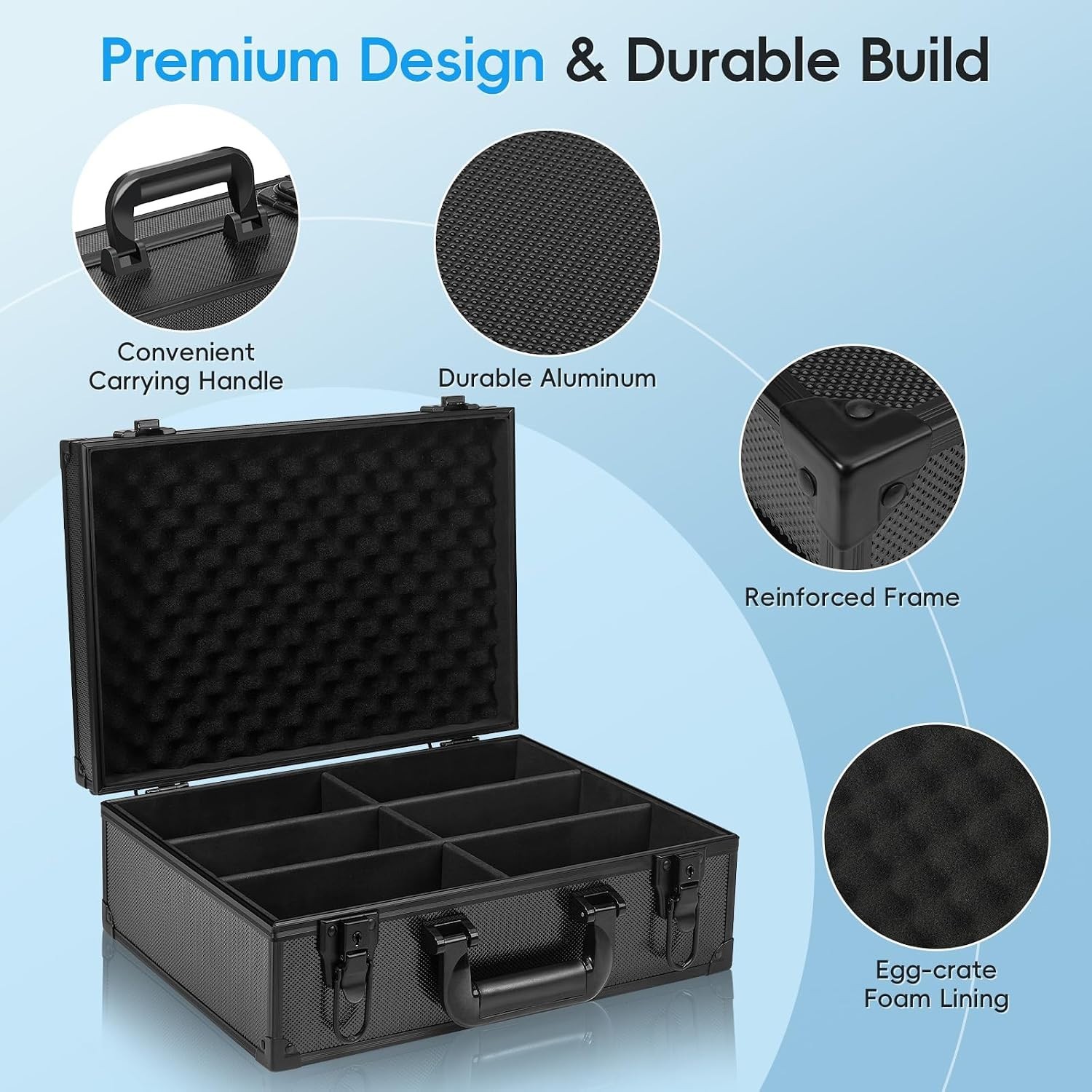 Trading Card Storage Box for 3″ X 4″ 35pt Toploaders 600+, Sturdy Secure Large