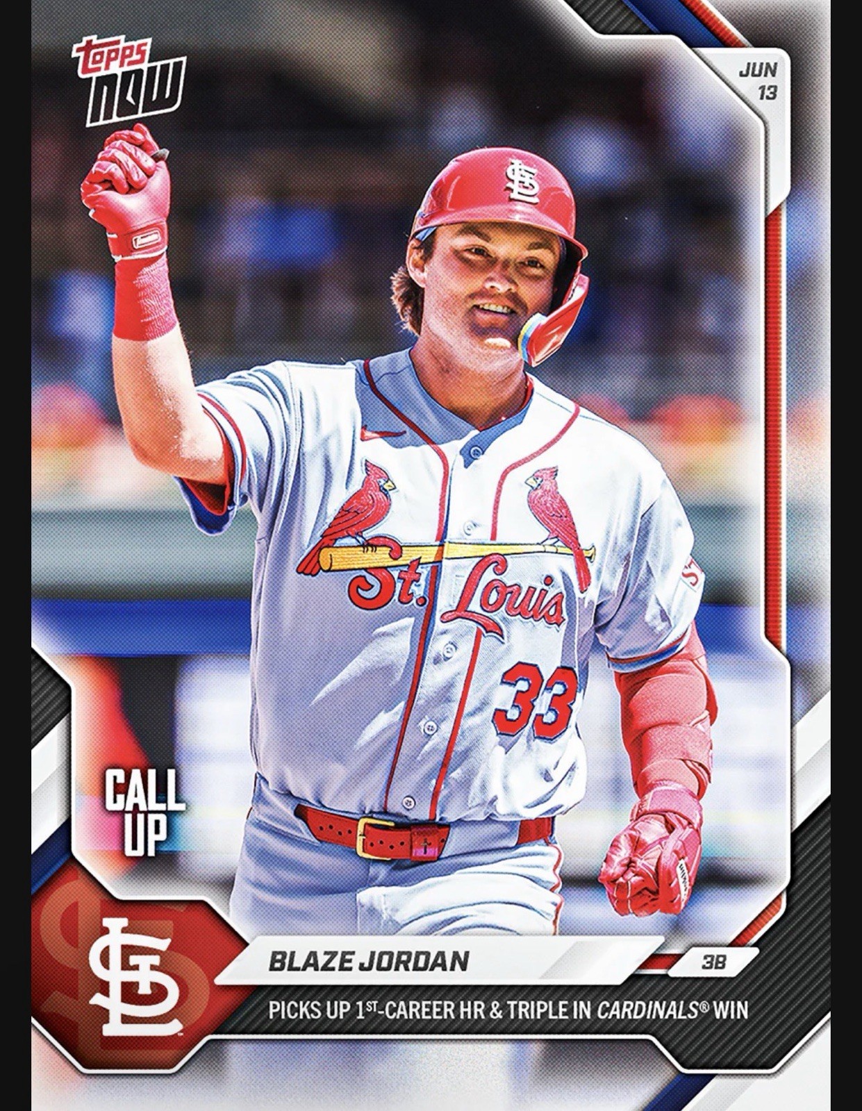 Blaze Jordan Call Up – 2026 MLB Topps NOW® – Card 326 – Presale – Cardinals!!
