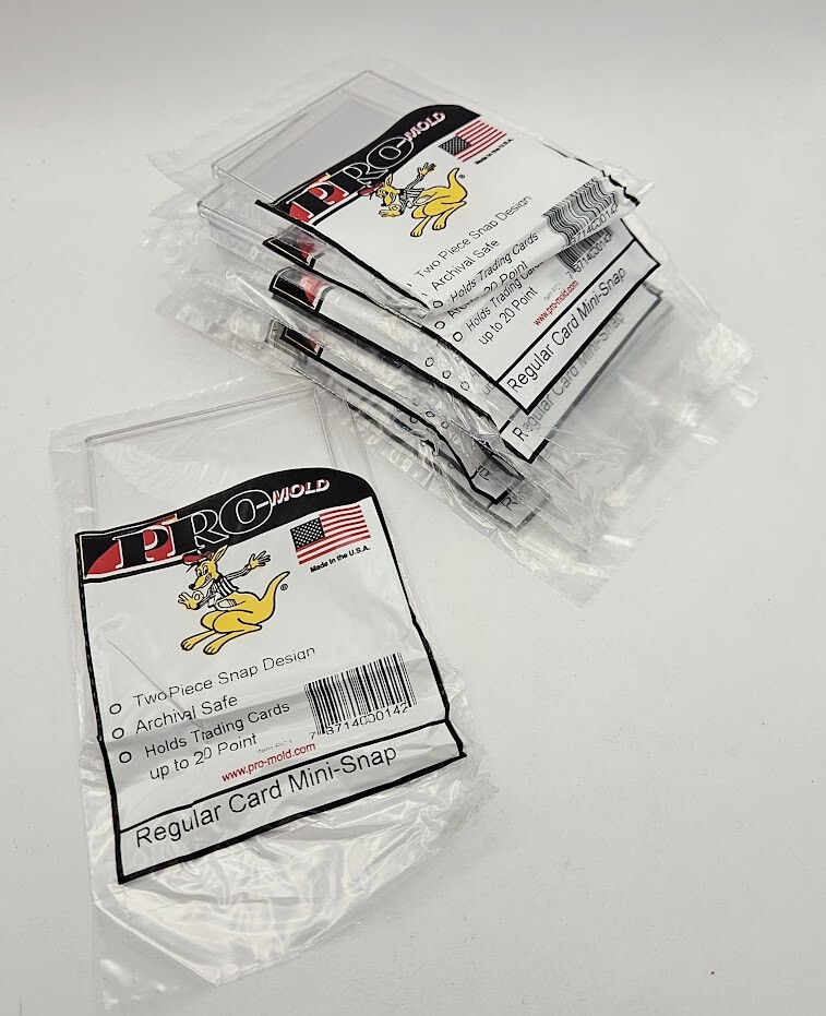 (10 Count) Pro-Mold Recessed Snap and Mini Snap Card Holders – Choose Your Size