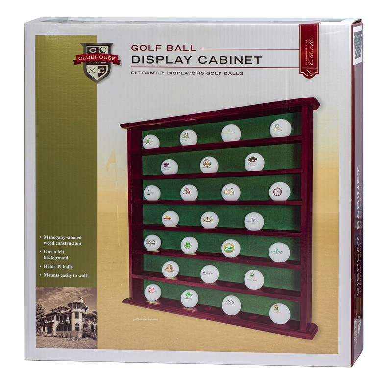 Golf Ball Display Case Holds 49 Balls Wall Mount/Tabletop Gift Golfers New