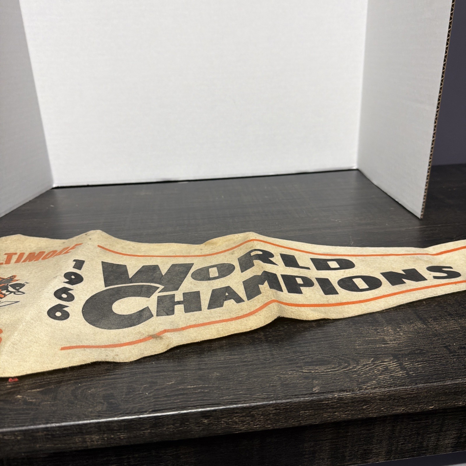 VINTAGE 1966 BALTIMORE ORIOLES Original Felt Pennant 12″x30″
