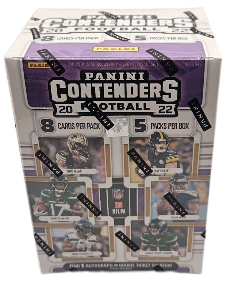 2022 Panini Contenders Football Sealed 5 Pack Blaster Box 40 Cards 1 Hit Per Box