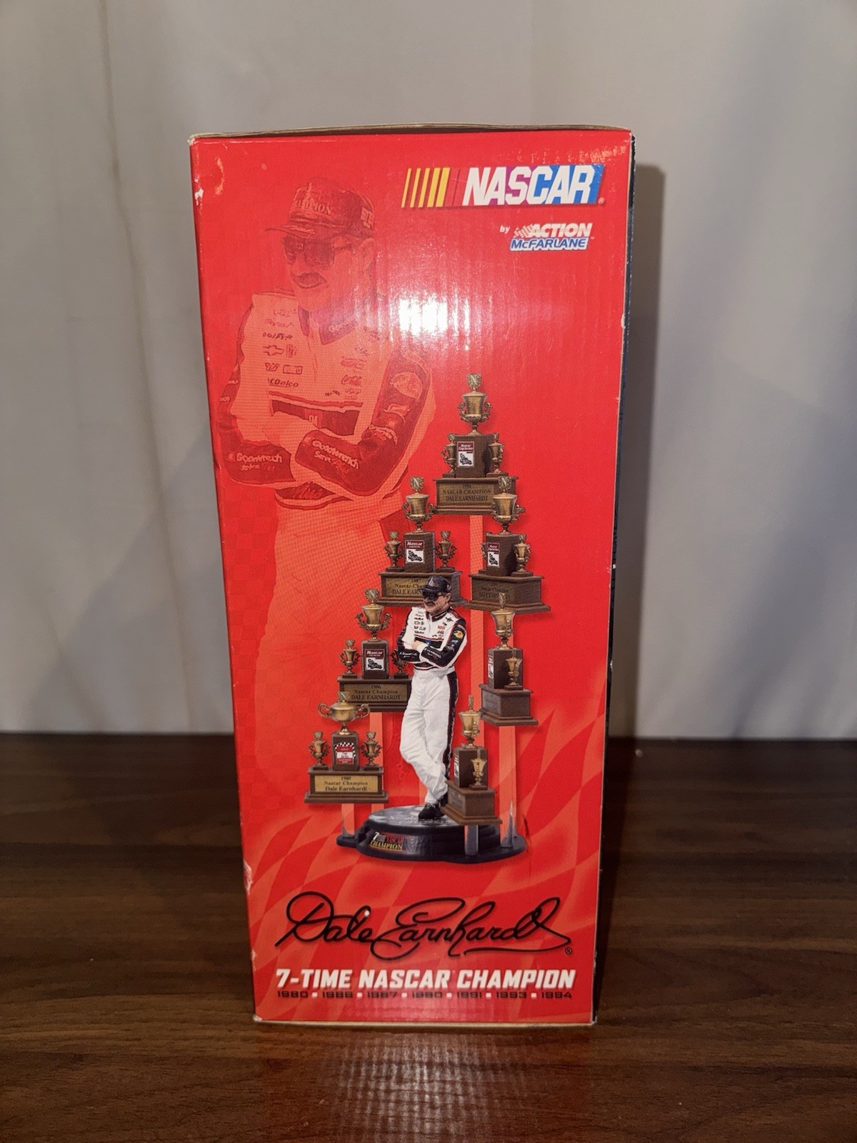 Action McFarlane DALE EARNHARDT SR 7-Time NASCAR Champion Figure w/ Trophies