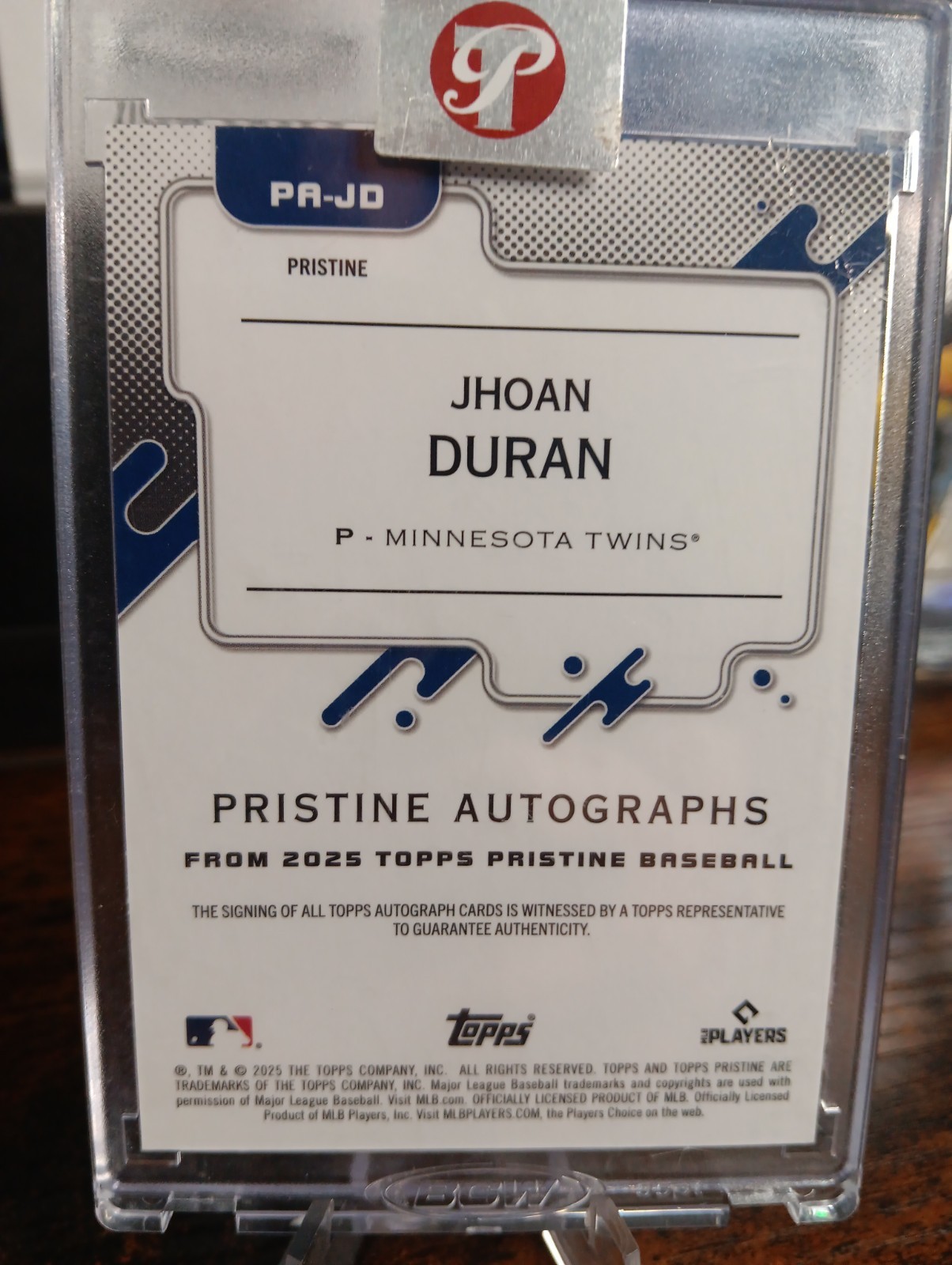 2025 Topps Pristine – Autographs Jhoan Duran #PA-JD (AU)