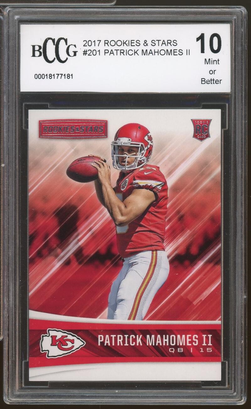 2017 Rookies Stars #201 Patrick Mahomes II Card BGS BCCG 10 Mint+