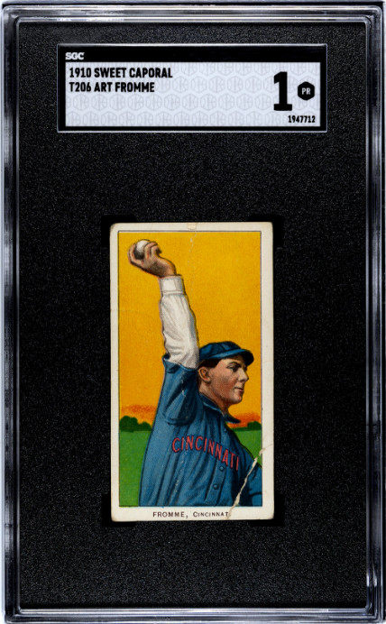 1910 T206 Art Fromme Sweet Caporal SGC 1 Baseball Card350 / 30