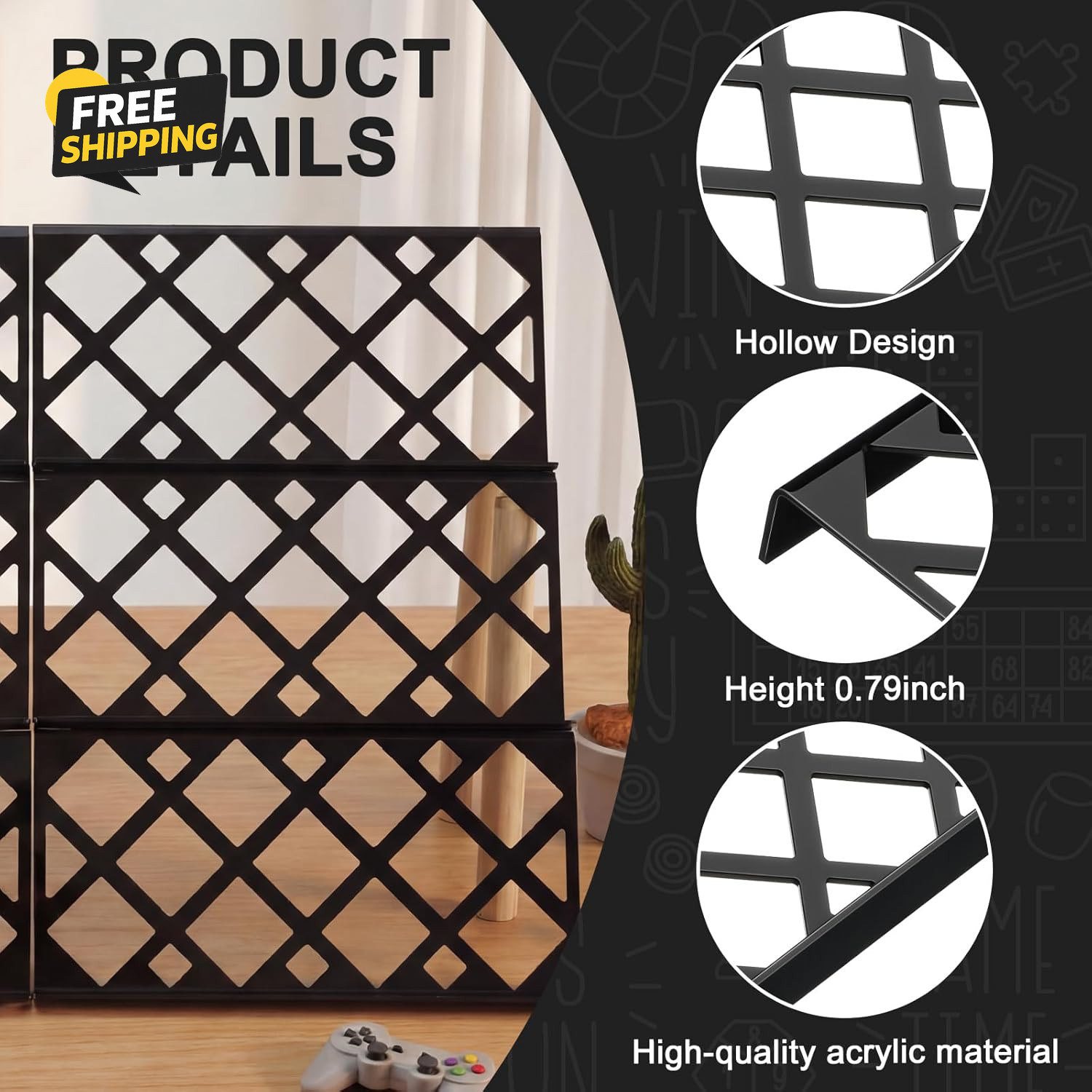 24 Pcs Trading Card Risers for Display Case Acrylic Modular Display Risers