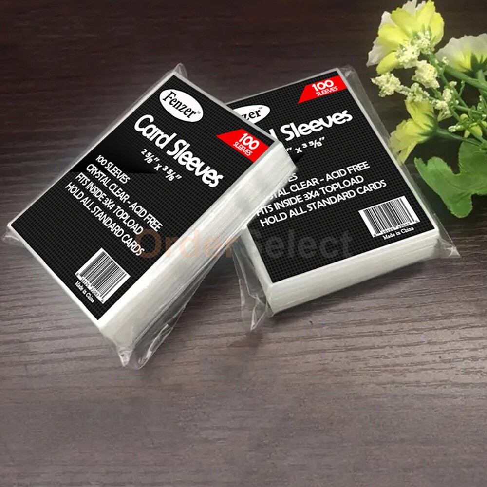 200 Fenzer Soft Trading Card Penny Sleeves – 2 Mil – 2 5/8 x 3 5/8 – Acid Free
