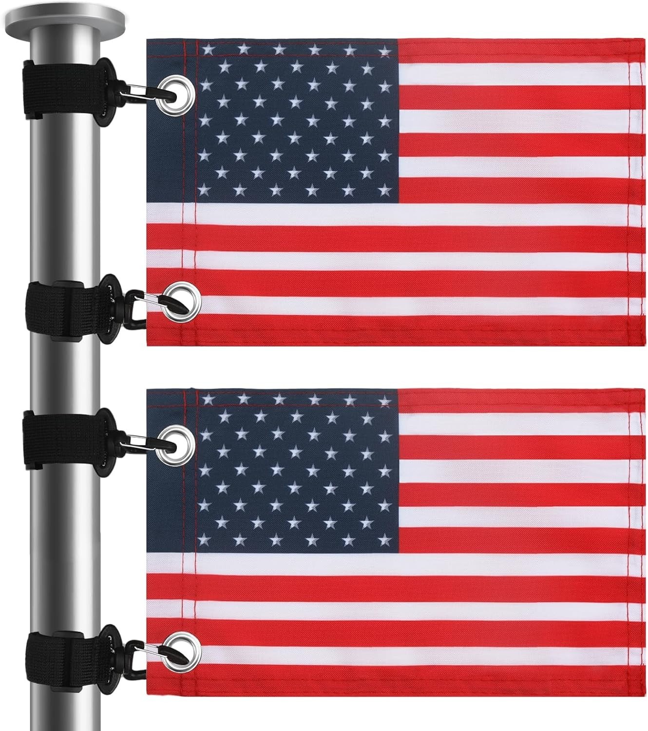 Compact 6″ x 9″ American Flags for Golf Carts – Easy Installation Accessories