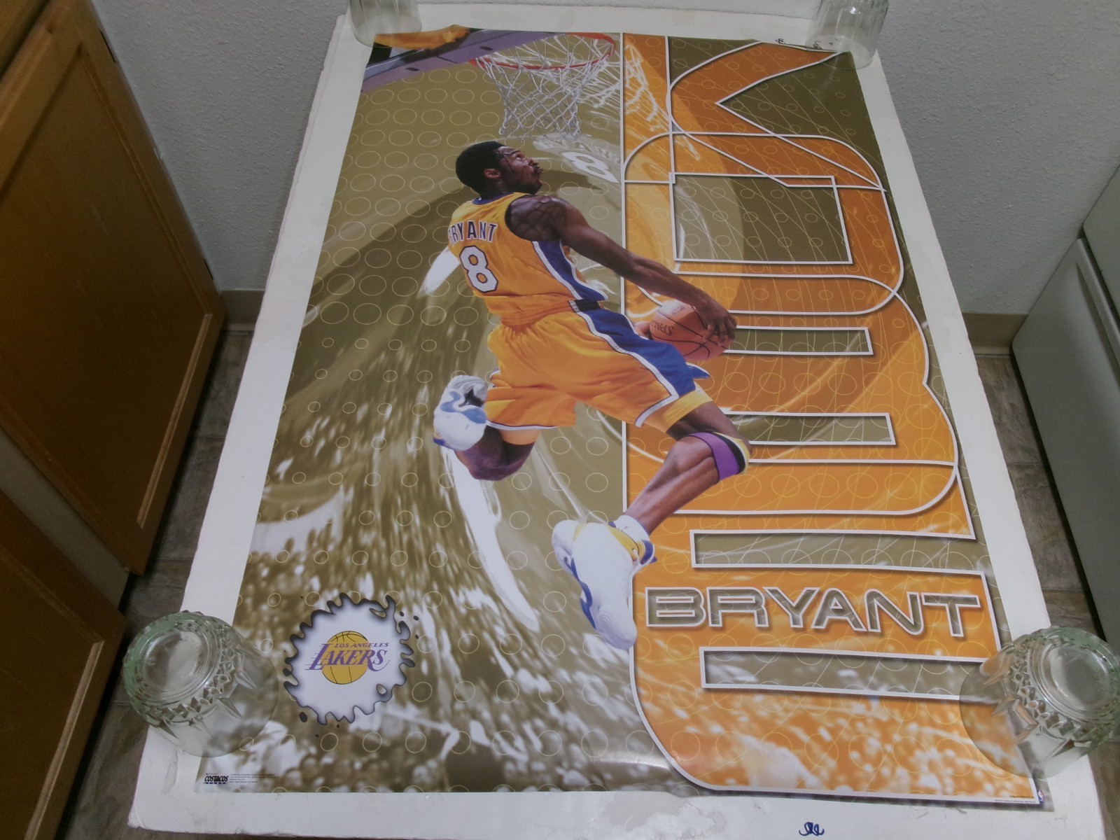 Original NBA Los Angeles Lakers Kobe Bryant 2000 Costacos Poster-24×36-BEAUTIFUL