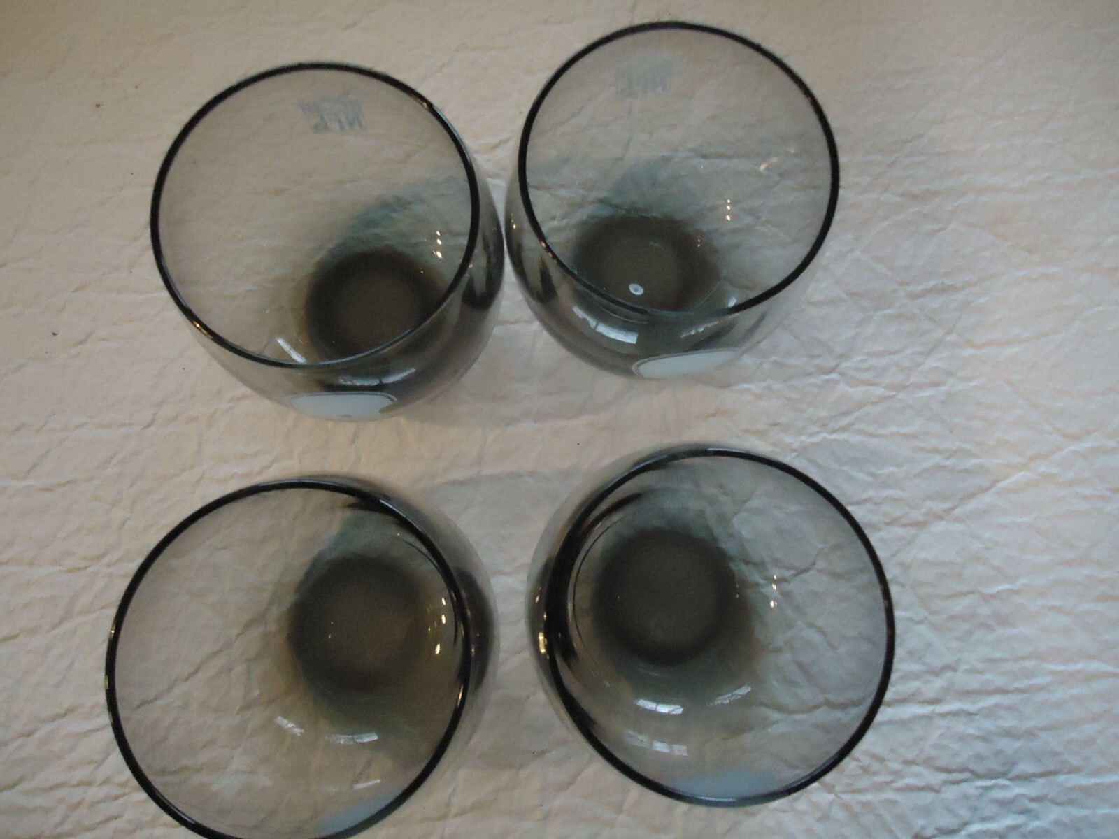 Lot of 4 1970’s NFL Cleveland Browns Smokey Glass Whiskey 8 Ounces