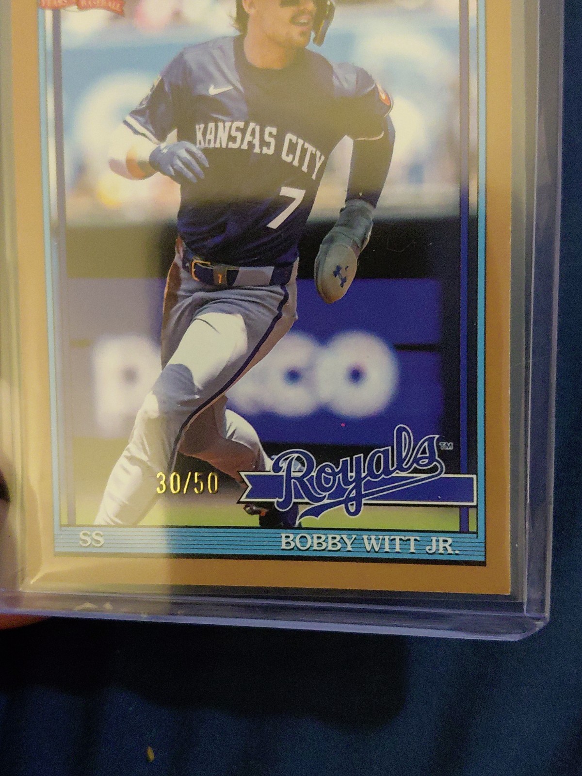 2026 Topps S1 Bobby Witt Jr Gold 1991 SSP 30/50 # T91-3 Royals + bonus card