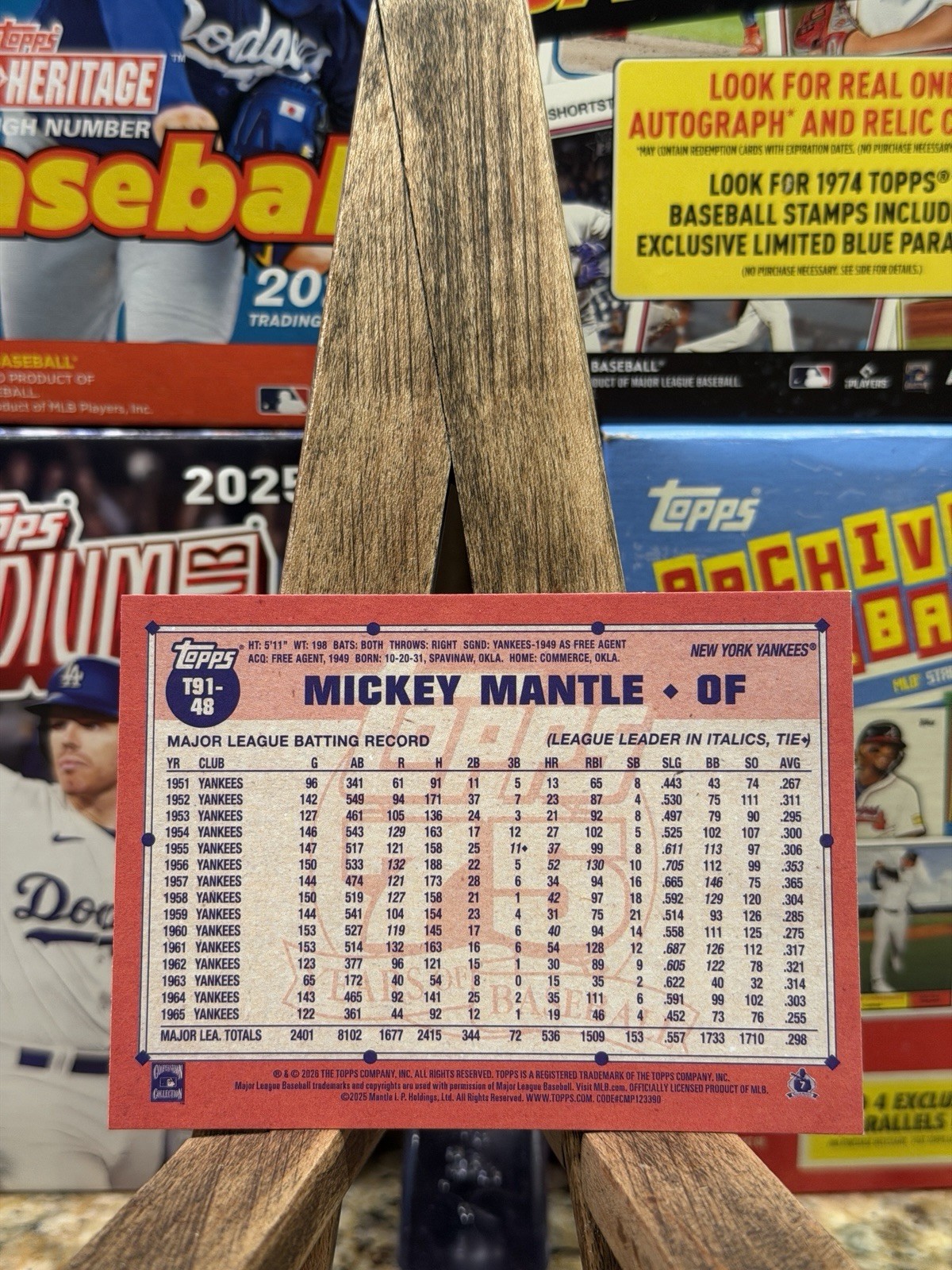 2026 Topps #T91-48 Mickey Mantle 1991 Topps 35th Anniversary