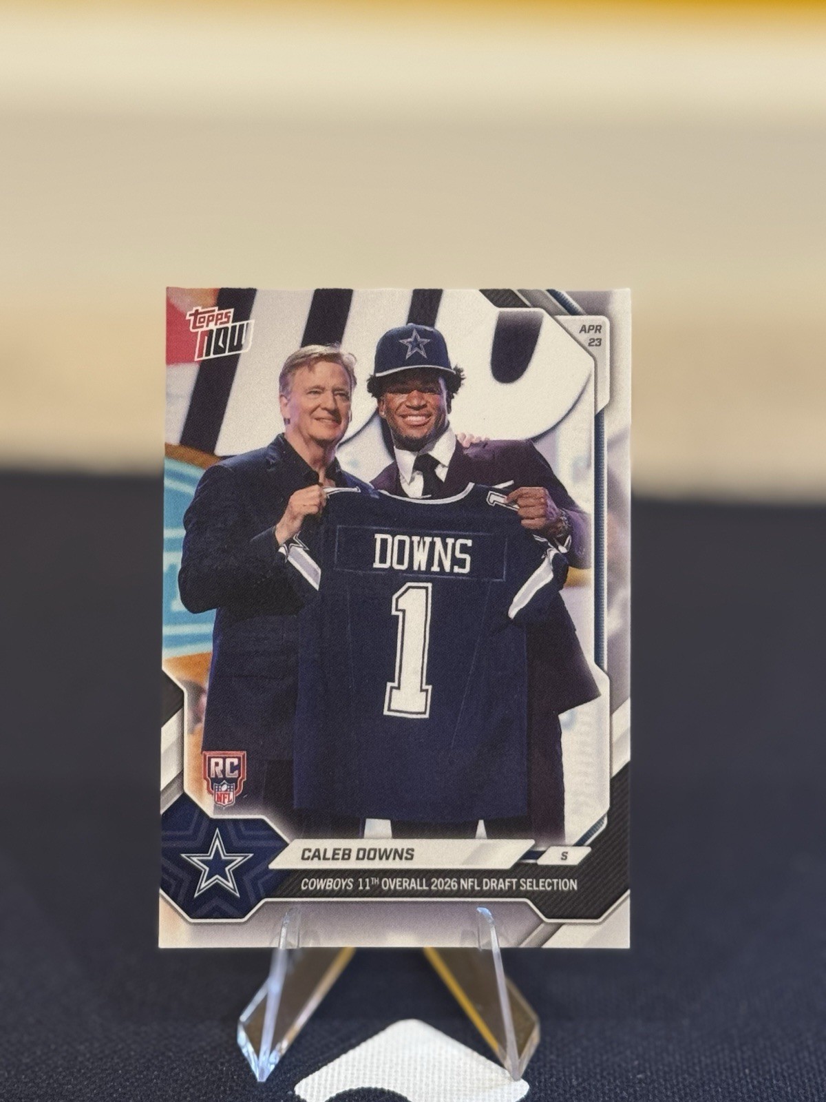 Topps Now Caleb Downs Dallas Cowboys 2026 NFL Draft Rookie Card