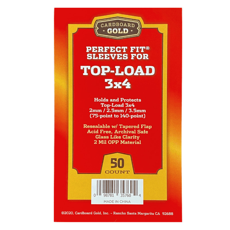 Cardboard Gold Perfect Fit Sleeves PSA Beckett 20pt 75pt Toploader Card Saver 1
