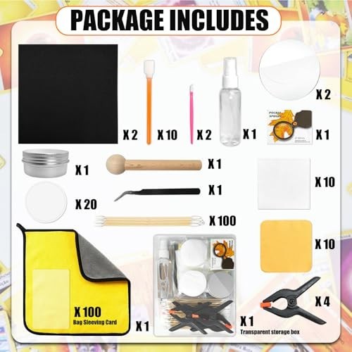 267 Pcs Trading Card Cleaning Kit with Fixing Jig & EVA Foam – Sports Card Care