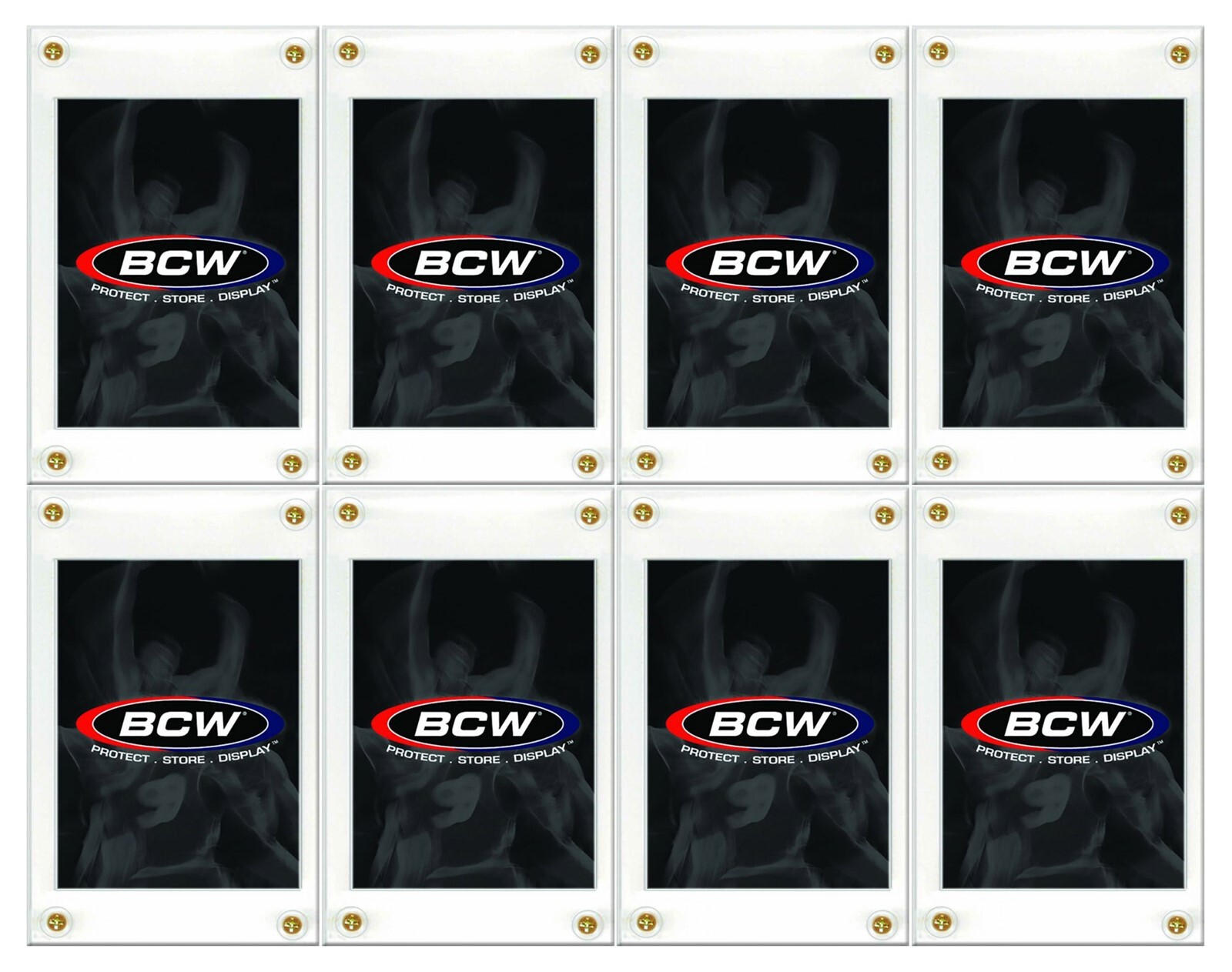 10 BCW 4 Screw Recessed Sport Trading Card Holder Screwdown Display Protector