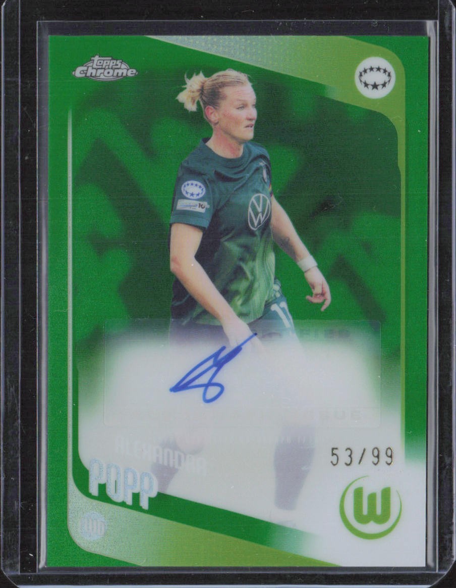 2026 Topps Chrome Champions League Alexandra Popp Green Auto /99 CA-POP