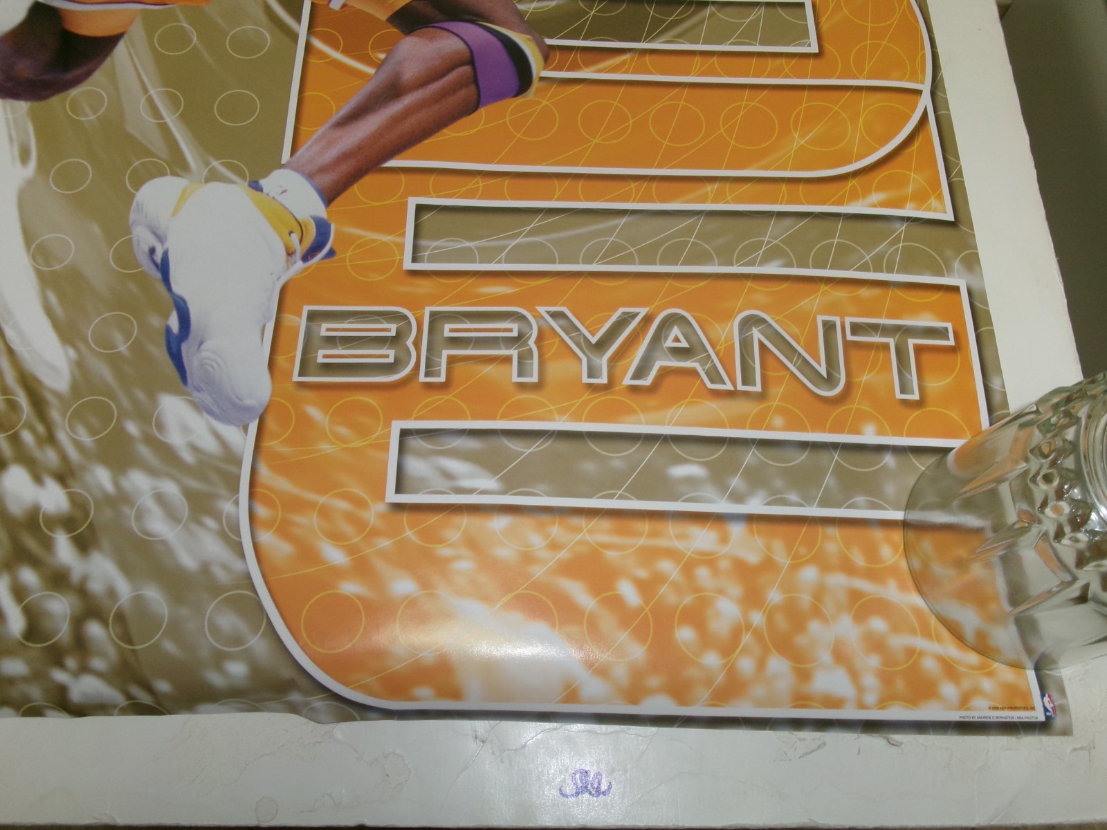 Original NBA Los Angeles Lakers Kobe Bryant 2000 Costacos Poster-24×36-BEAUTIFUL