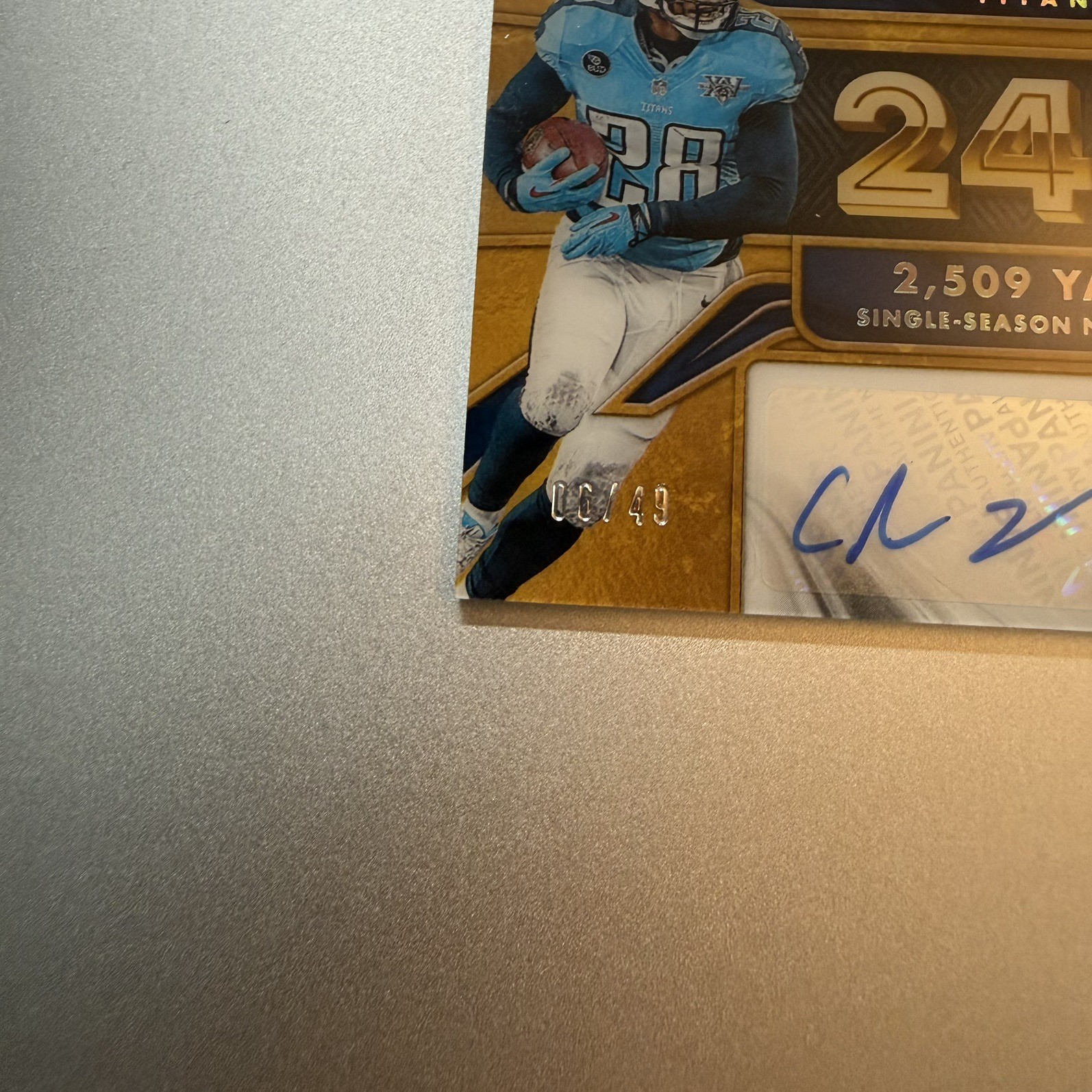 2024 Panini Gold Standard – 24k Autographs Chris Johnson #24K-CJ White Gold /49