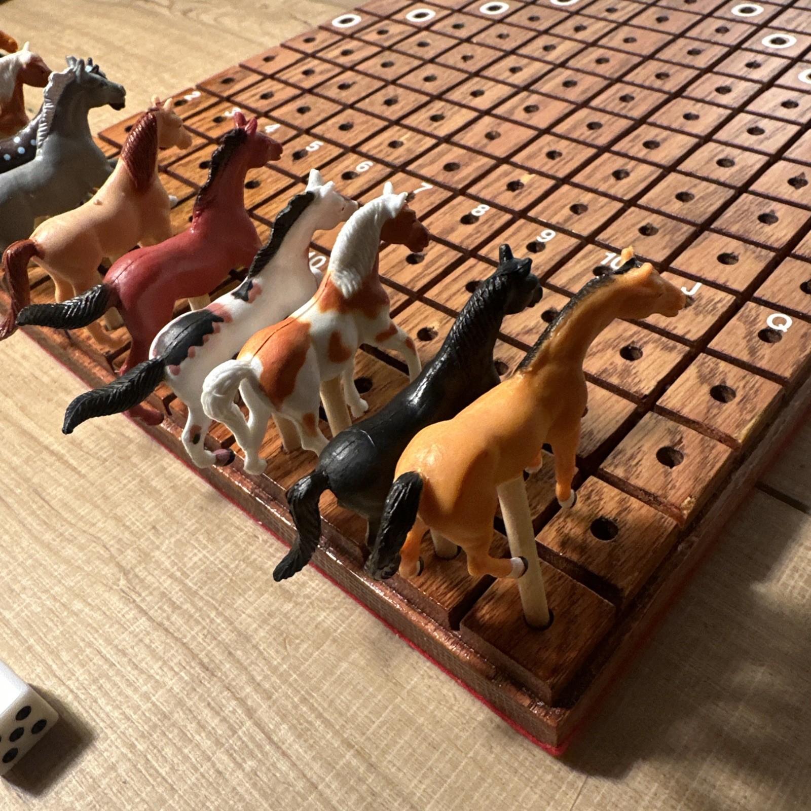Vintage Handcrafted Horse Race Game – Solid Wood – Kentucky Derby