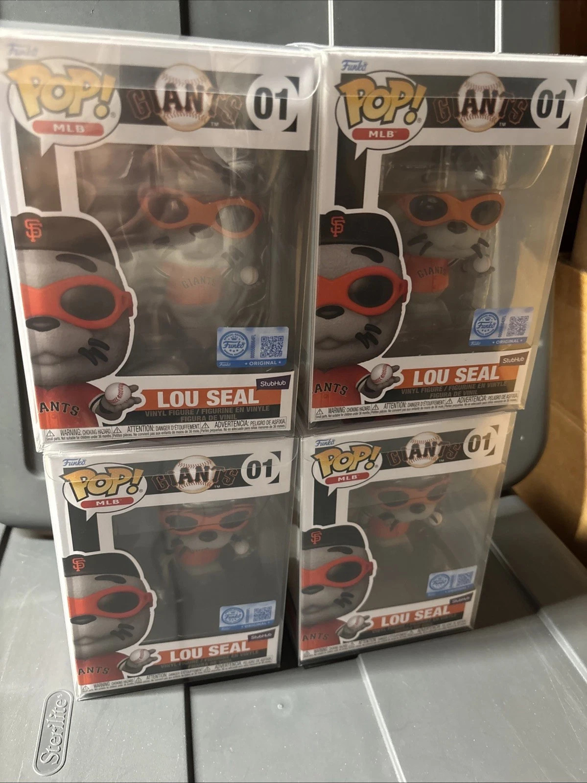 1 SGA SF Giants 7/27/25 Lou Seal Funko Pop W/protective case cover New Ex-Cond