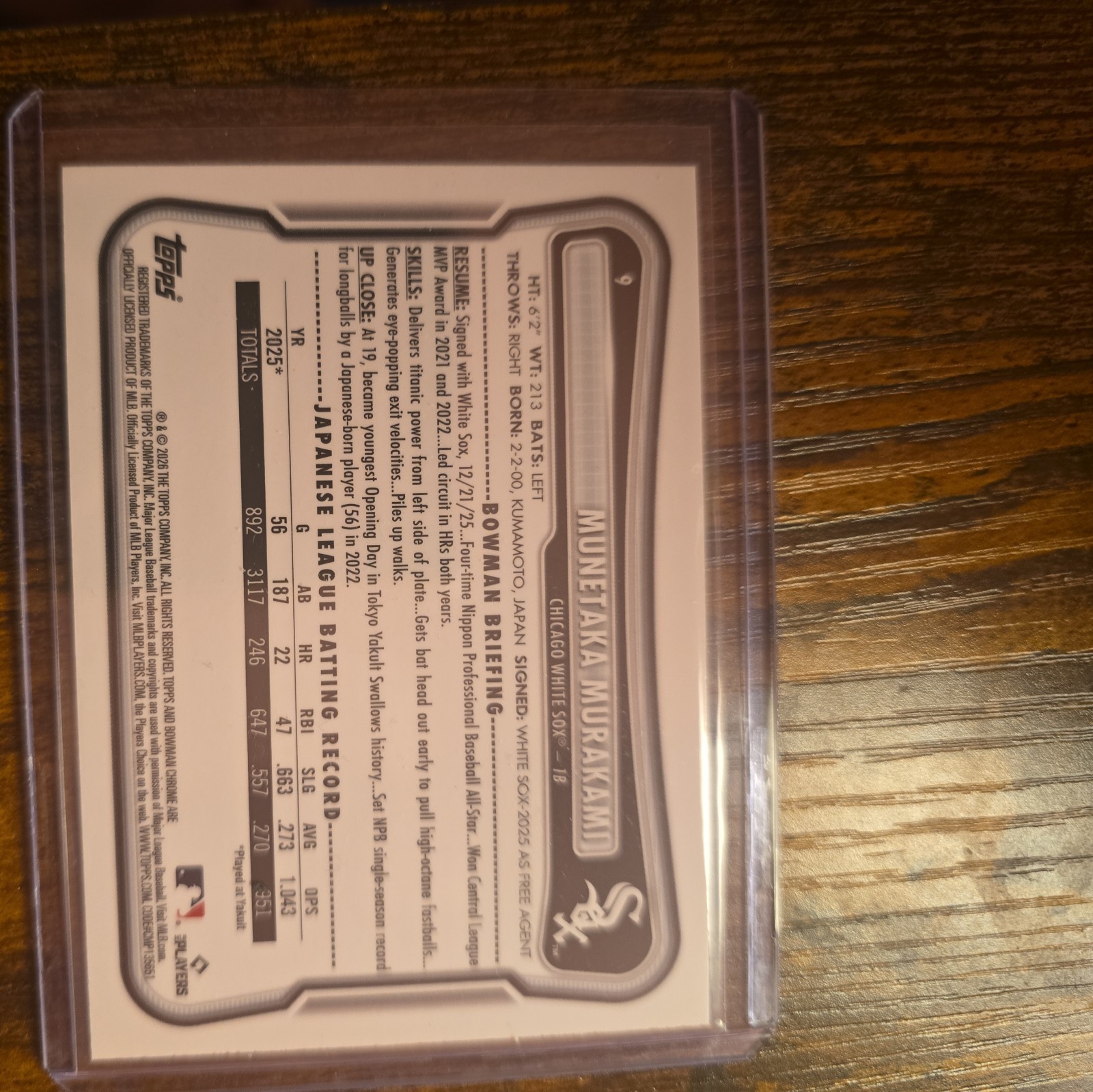 🔥 2026 Bowman Munetaka Murakami Chrome Navy Mojo Refractor #/175 RC 🔥