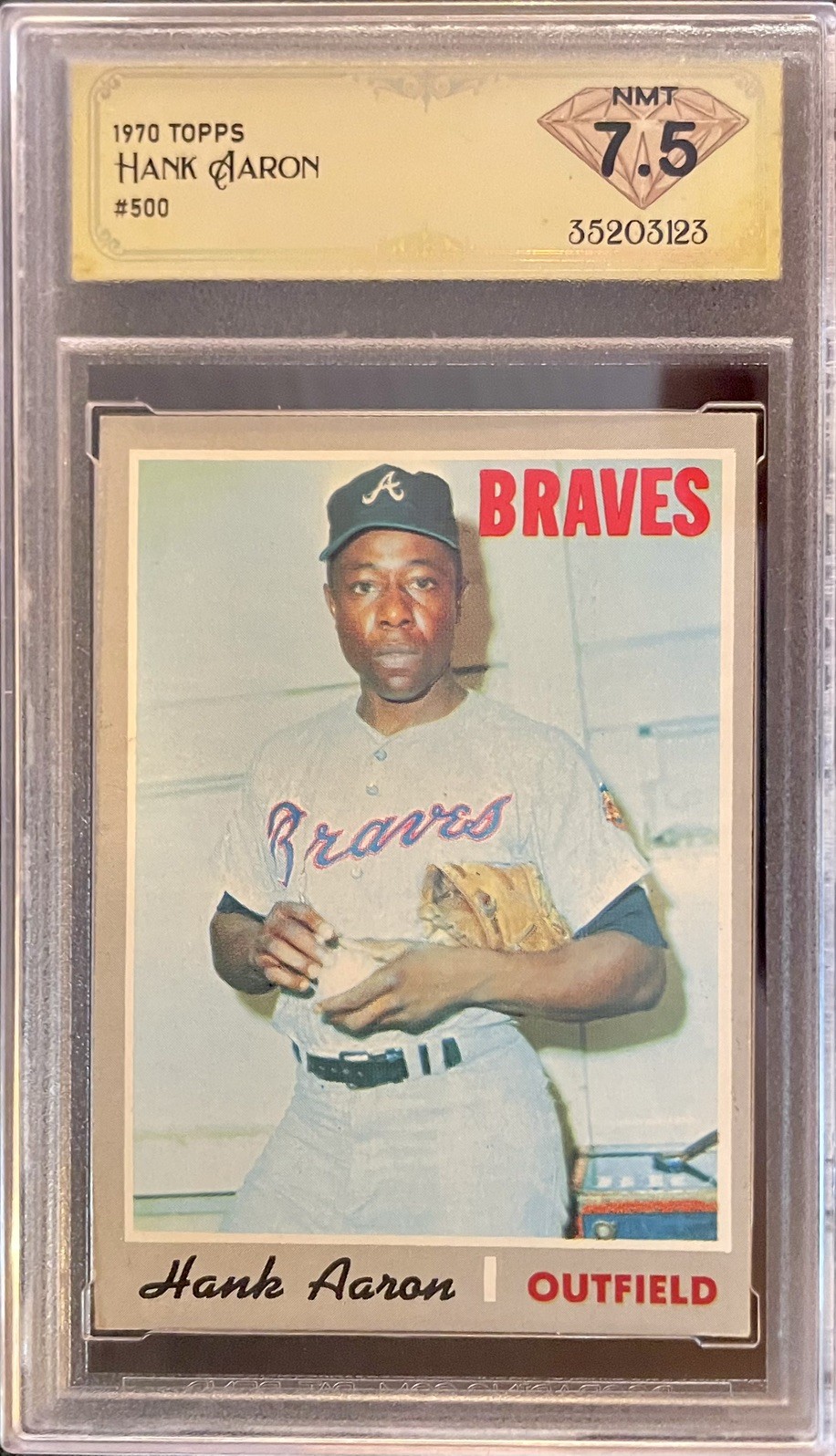 Hank Aaron 7.5 DSG 💎 Near Mint 1970 Topps # 500 Braves Hall of Fame