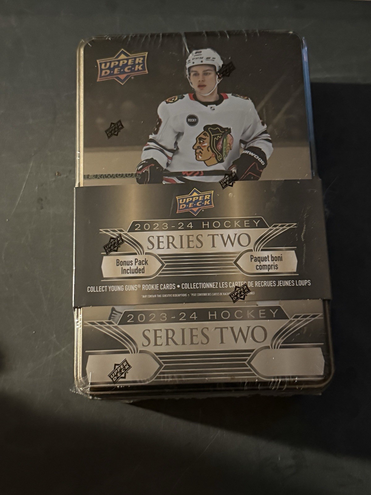 2023-24 Upper Deck Series 2 Hockey NHL Tin New Sealed