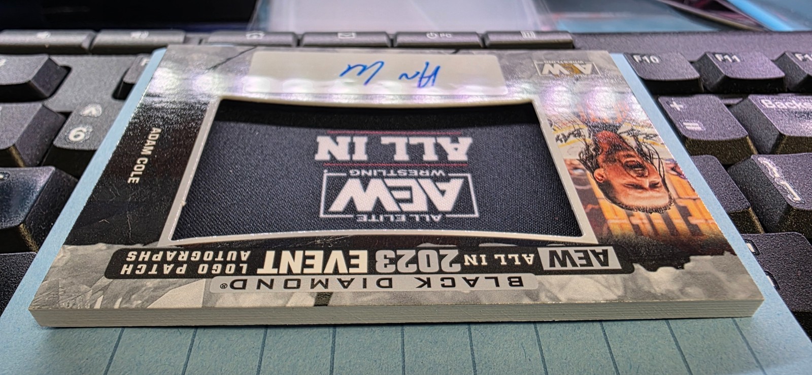 2024 Black Diamond AEW Adam Cole #LPAIA-1 All In Event Logo Patch Auto 28/49