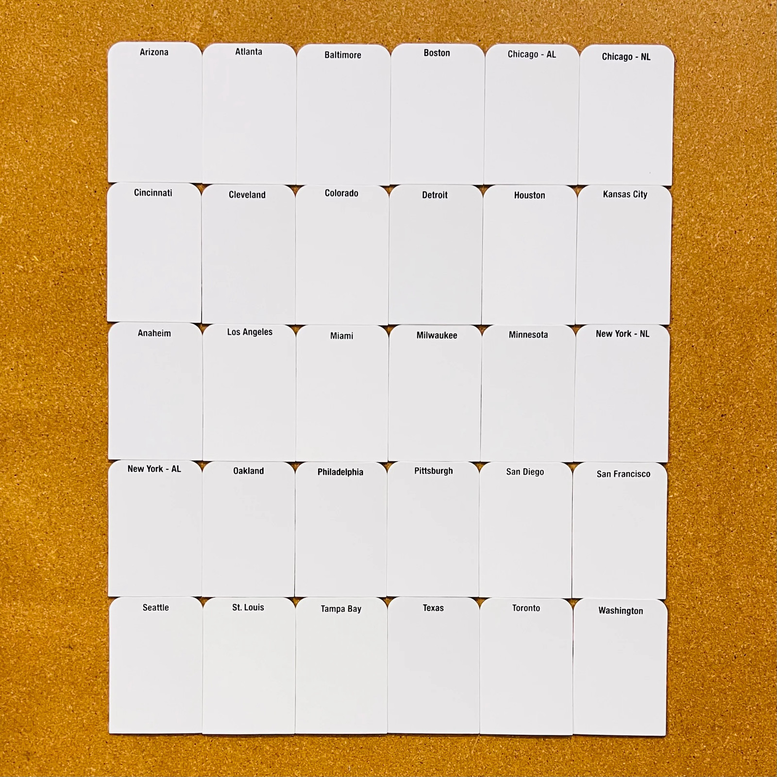 Trading Card Dividers 4.4″x3″ – Baseball Cities