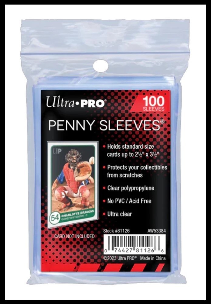100 Count Ultra PRO 2.5″ x 3.5″ Penny Sleeves Standard – Pokemon, Magic, Sports
