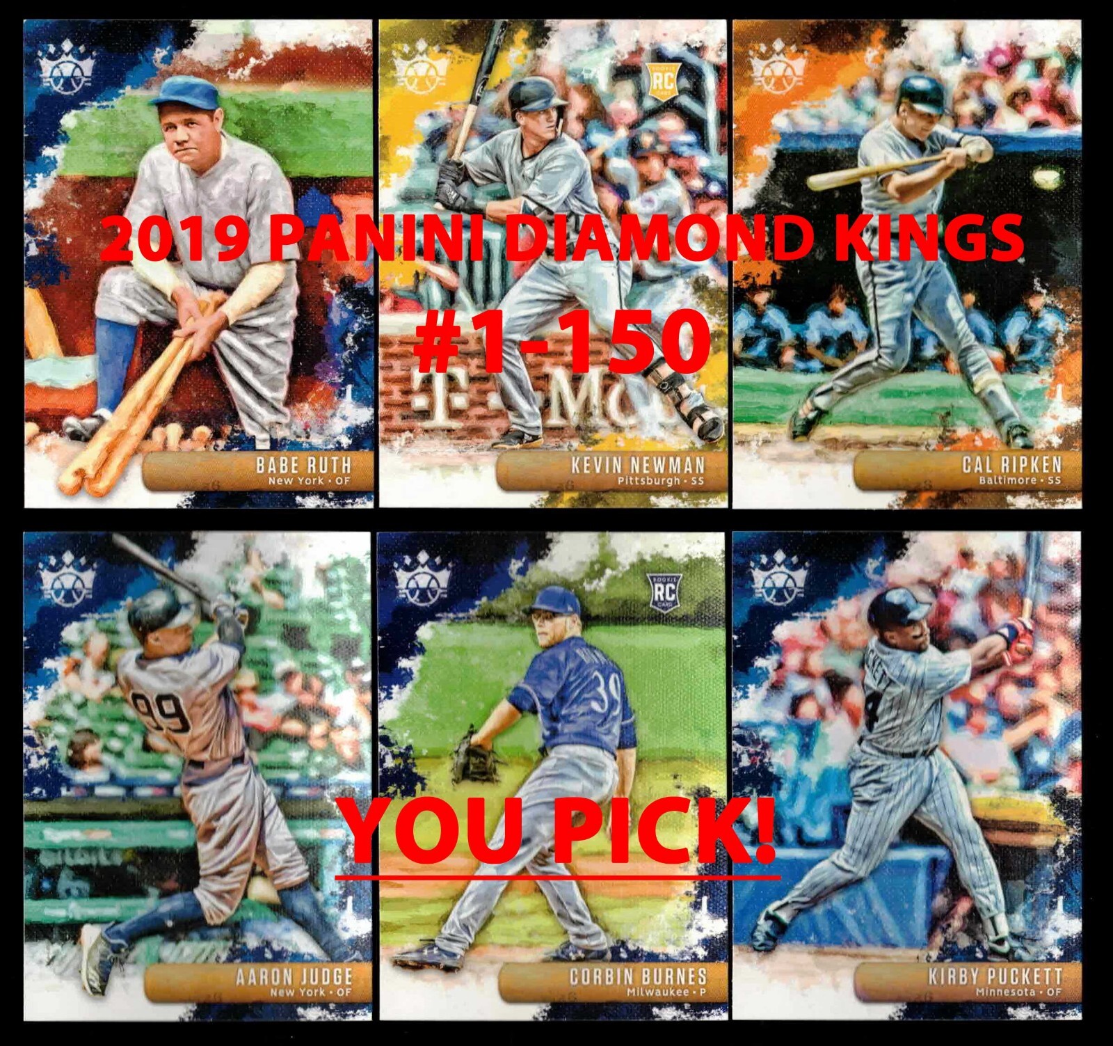 2019 PANINI Diamond Kings 1-150 COMPLETE YOUR SET $2 or 2 Card Minimum YOU PICK!