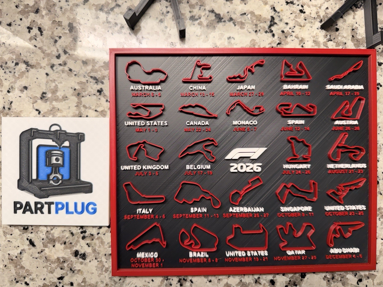 F1 Calendar Schedule 2026 Formula 1 For F1 Fan Racing Enthusiast Gift