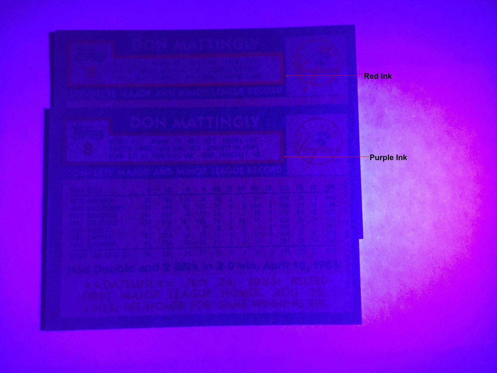 1984 Topps UV Purple Back Baseball Cards #201-400 You Pick! Listing 6/8