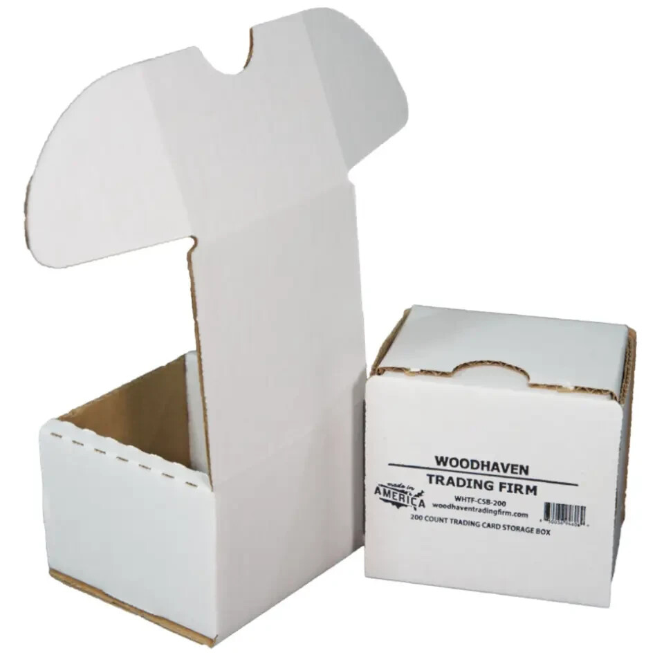 10-Pack • 200-count Trading/Gaming Card Storage Box • Woodhaven Trading Firm