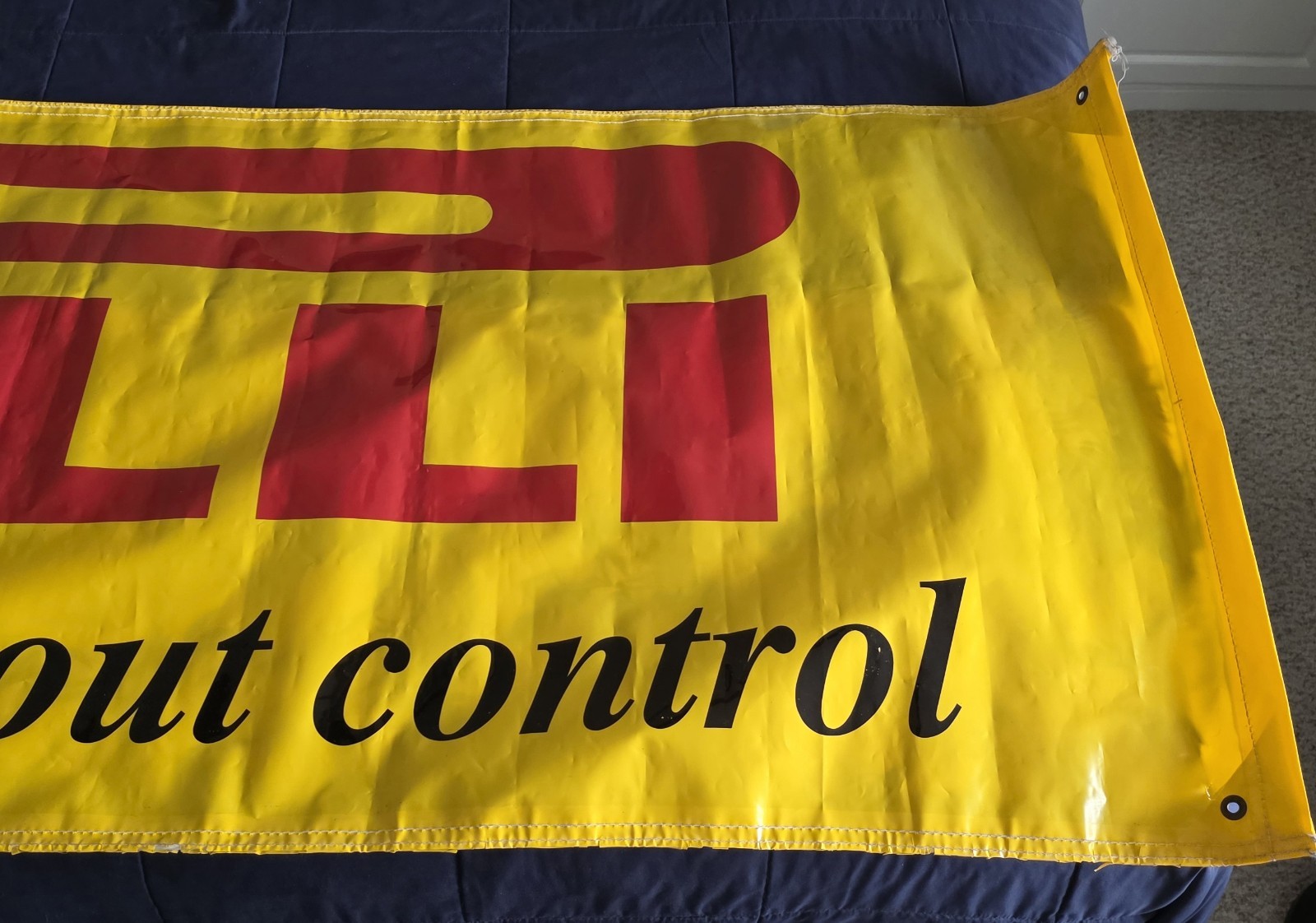 AUTHENTIC Pirelli Tires POWER IS NOTHING 9ft Vinyl Banner From ROLEX 24 DAYTONA