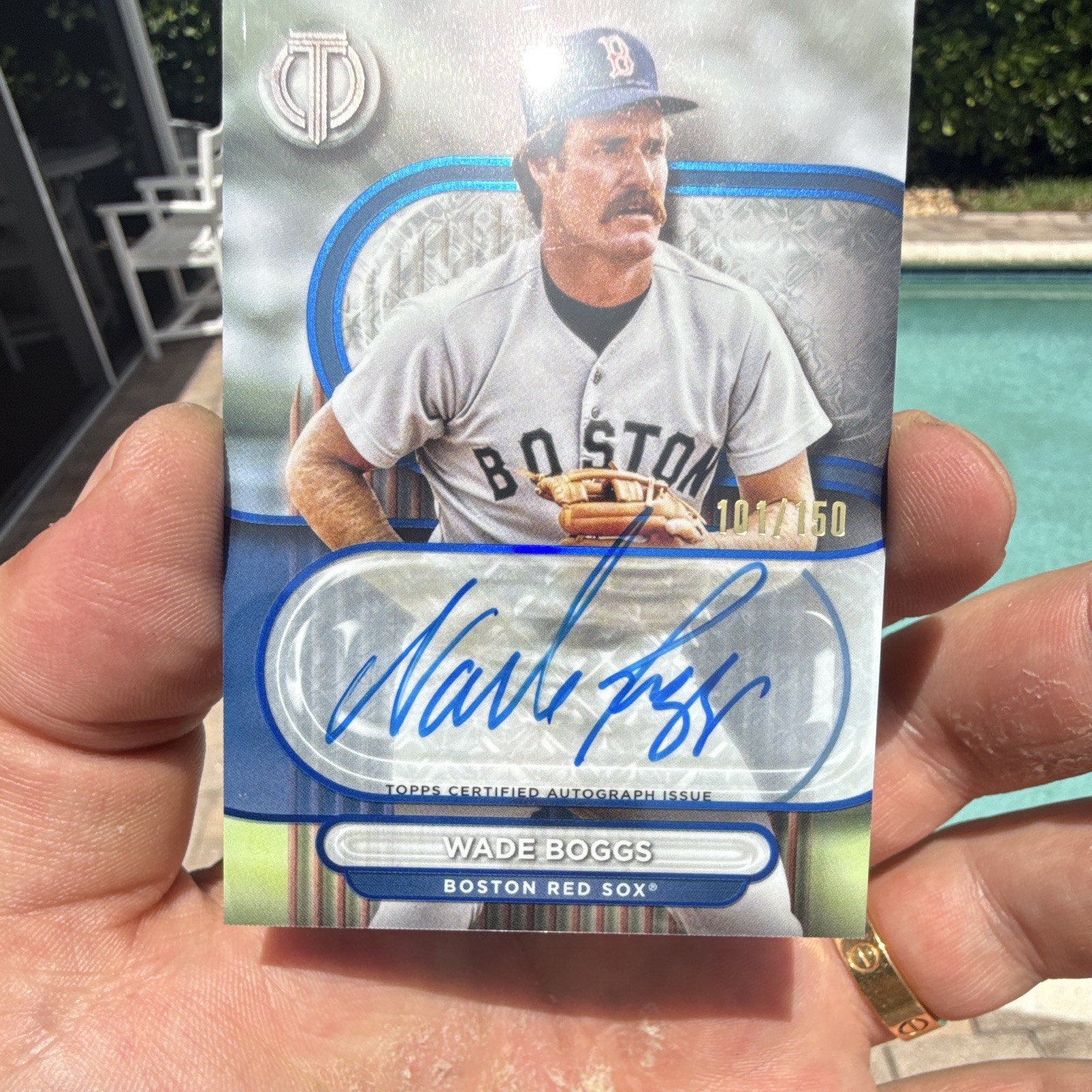 TOPPS 2024 TRIBUTE WADE BOGGS RED SOX #TA-WB TRIBUTE AUTOGRAPHS BLUE /150