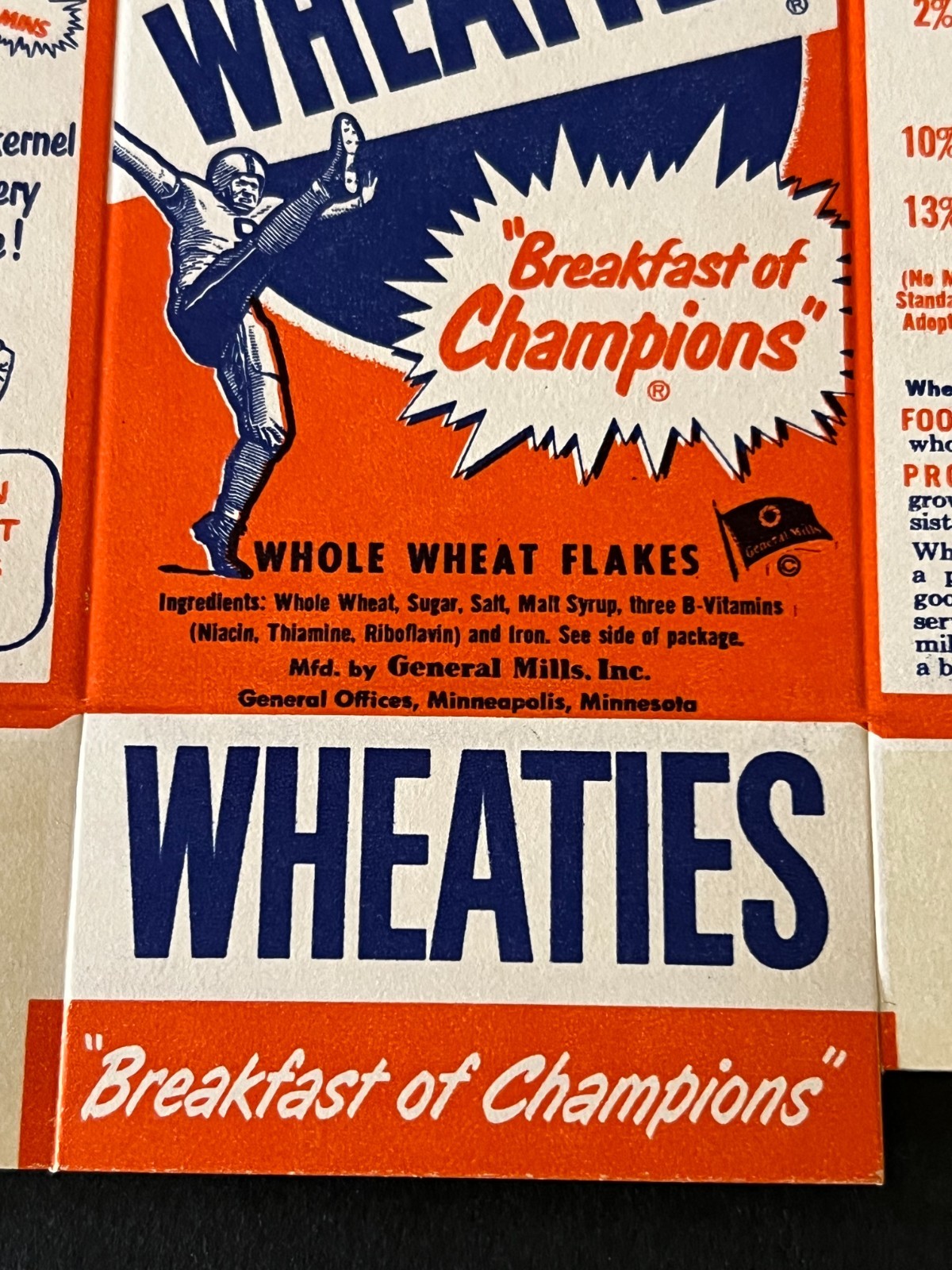 1951 Wheaties Bob Feller- never assembled flat box– Cleveland Indians–exmt