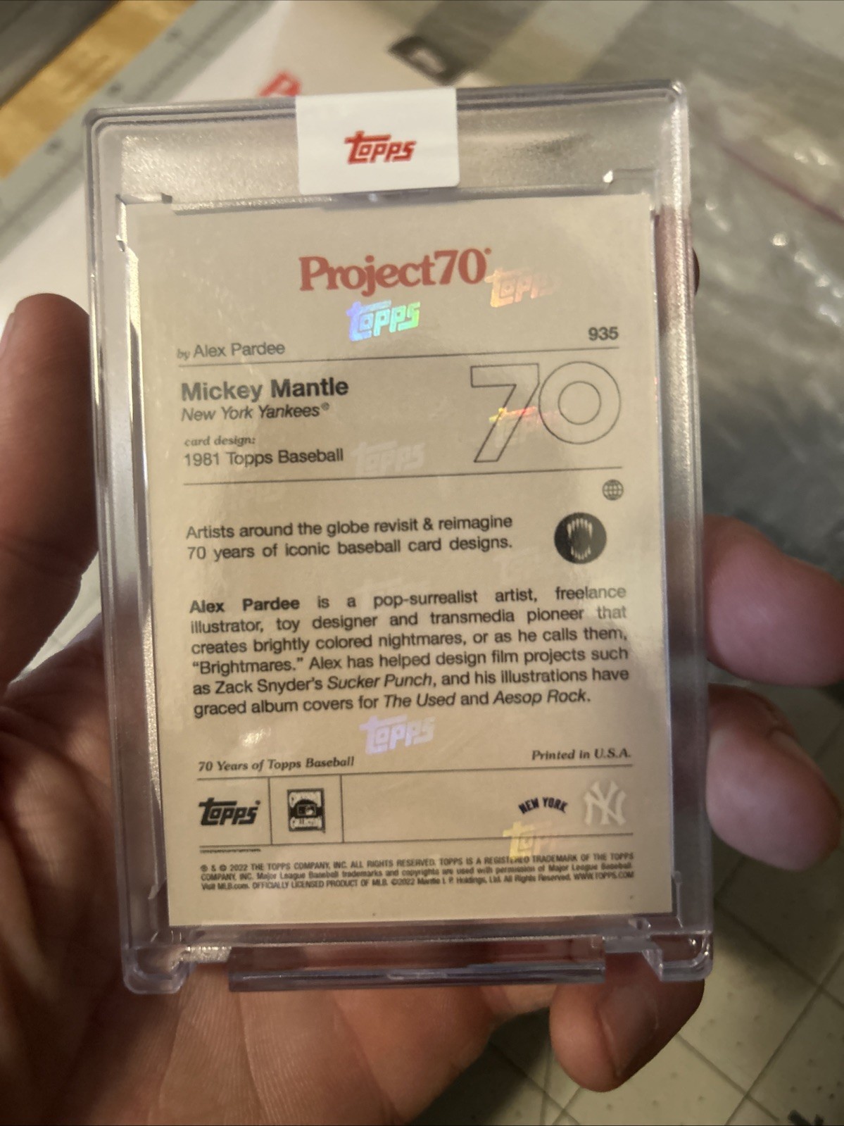 2021 Topps Project 70 1981 MICKEY MANTLE #935 by Alex Pardee 12,112 Printed FREE