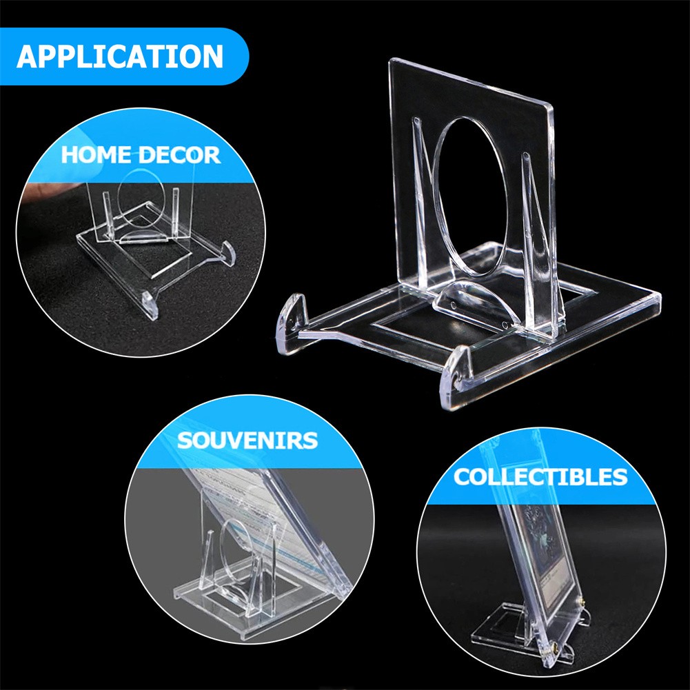 1-100 pcs Clear Acrylic Trading Card Stands Sports Cards Display Holder