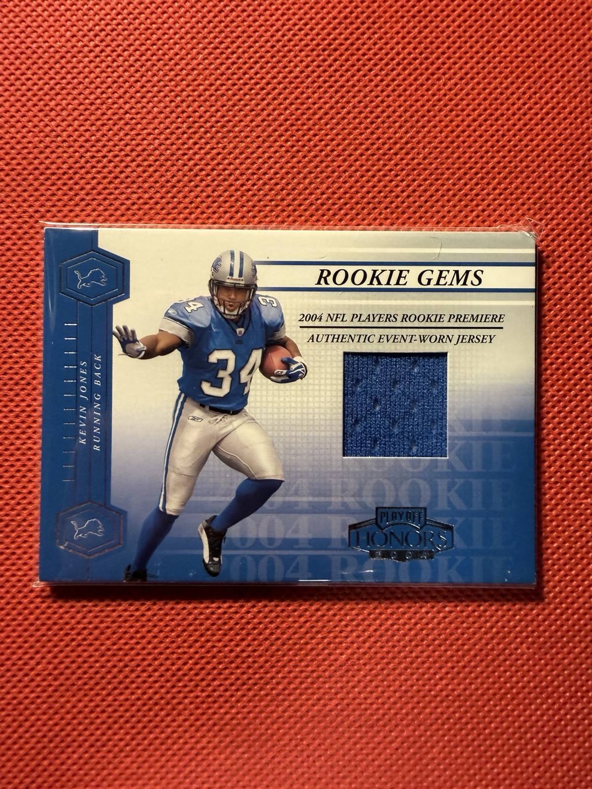 Donruss/Playoff 2004 Playoff Honors Rookie Gems Kevin Jones RC Jersey 197/750