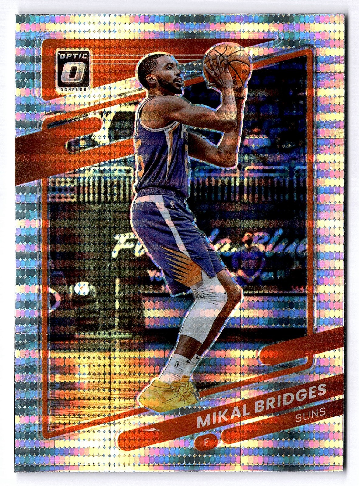 2021-22 Donruss Optic Target Exclusive SP Silver Pulsar Prizm Mikal Bridges