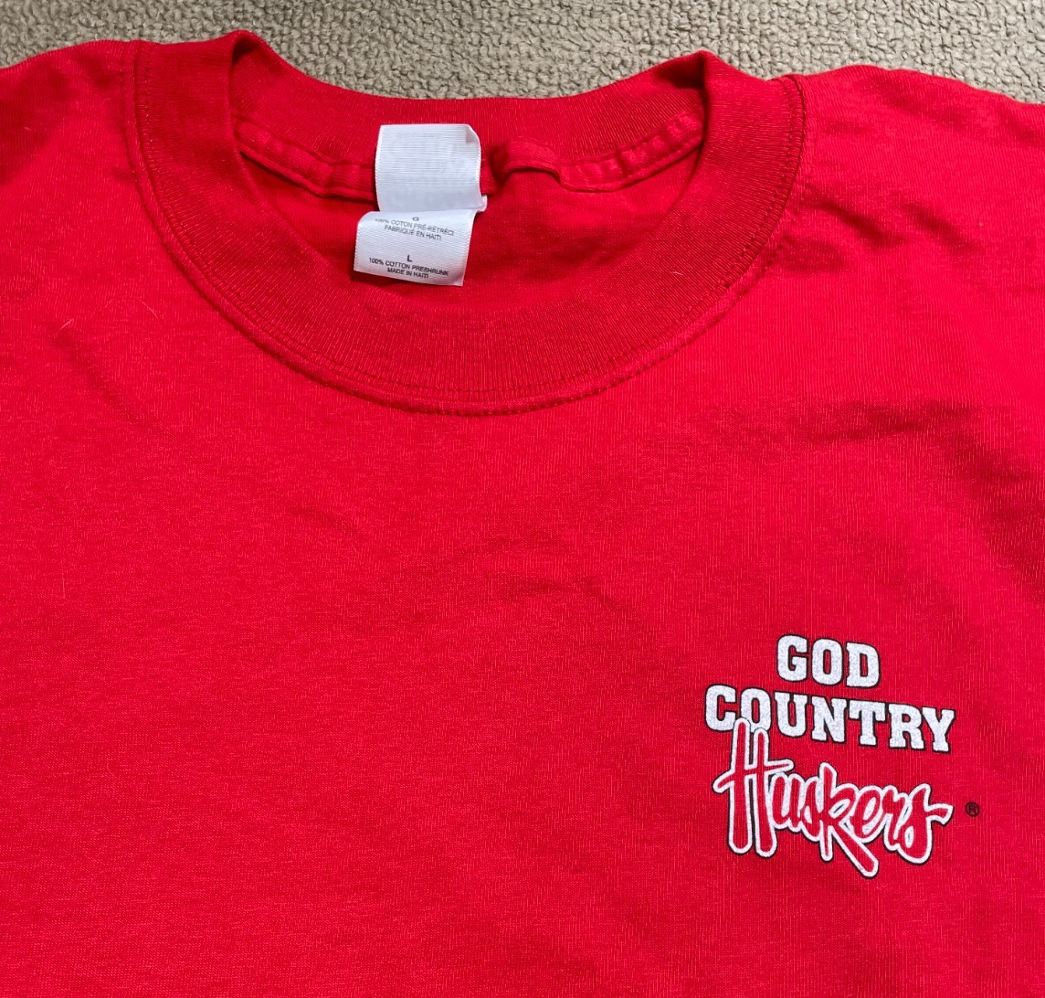 Nebraska Cornhuskers 2001 Vintage Logo T-Shirt Adult Large | God Country Huskers
