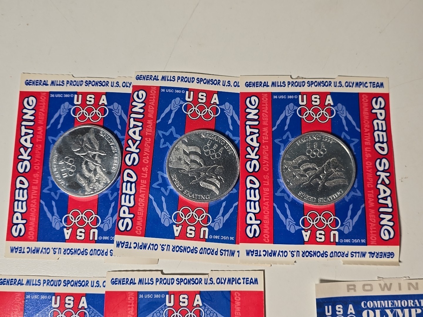 Vintage Lot of 13 General Mills Commemorative Olympic Sports Medallions