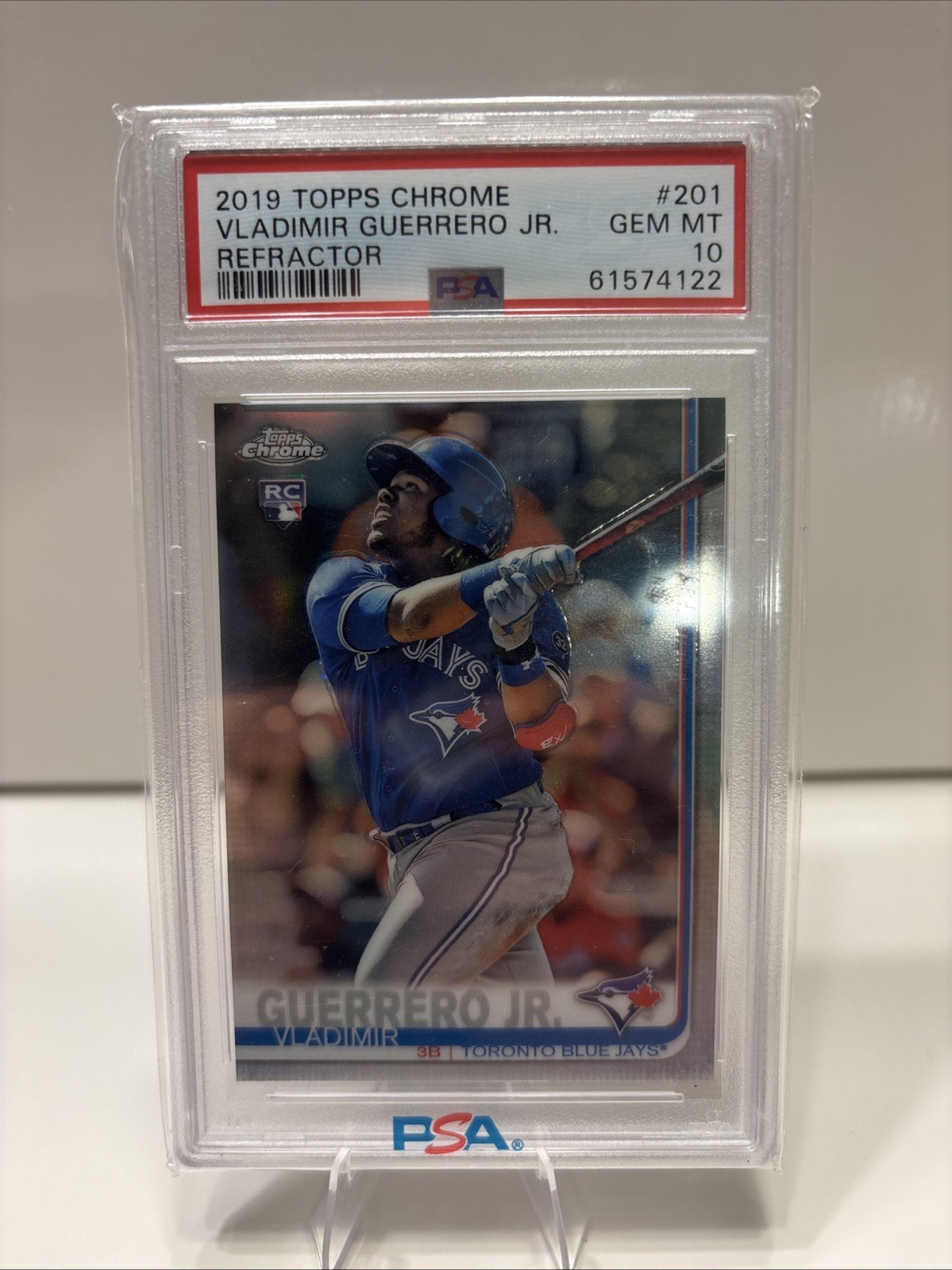 🔥2019 Topps Chrome Refractor #201 Vladimir Guerrero Jr RC Rookie PSA 10🔥