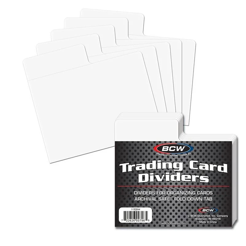 (5-100) BCW Horizontal Trading Card Dividers Loose Sports Gaming FREE SHIPPING