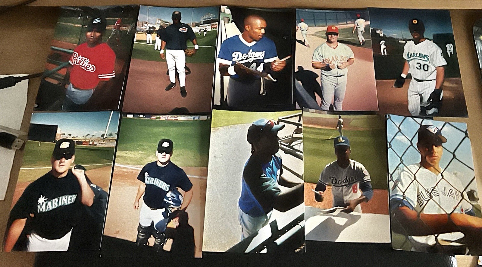 Lot of 60 Baseball Spring Training 3×5, 4×6 In Person Photo lot Ripken, Carey +