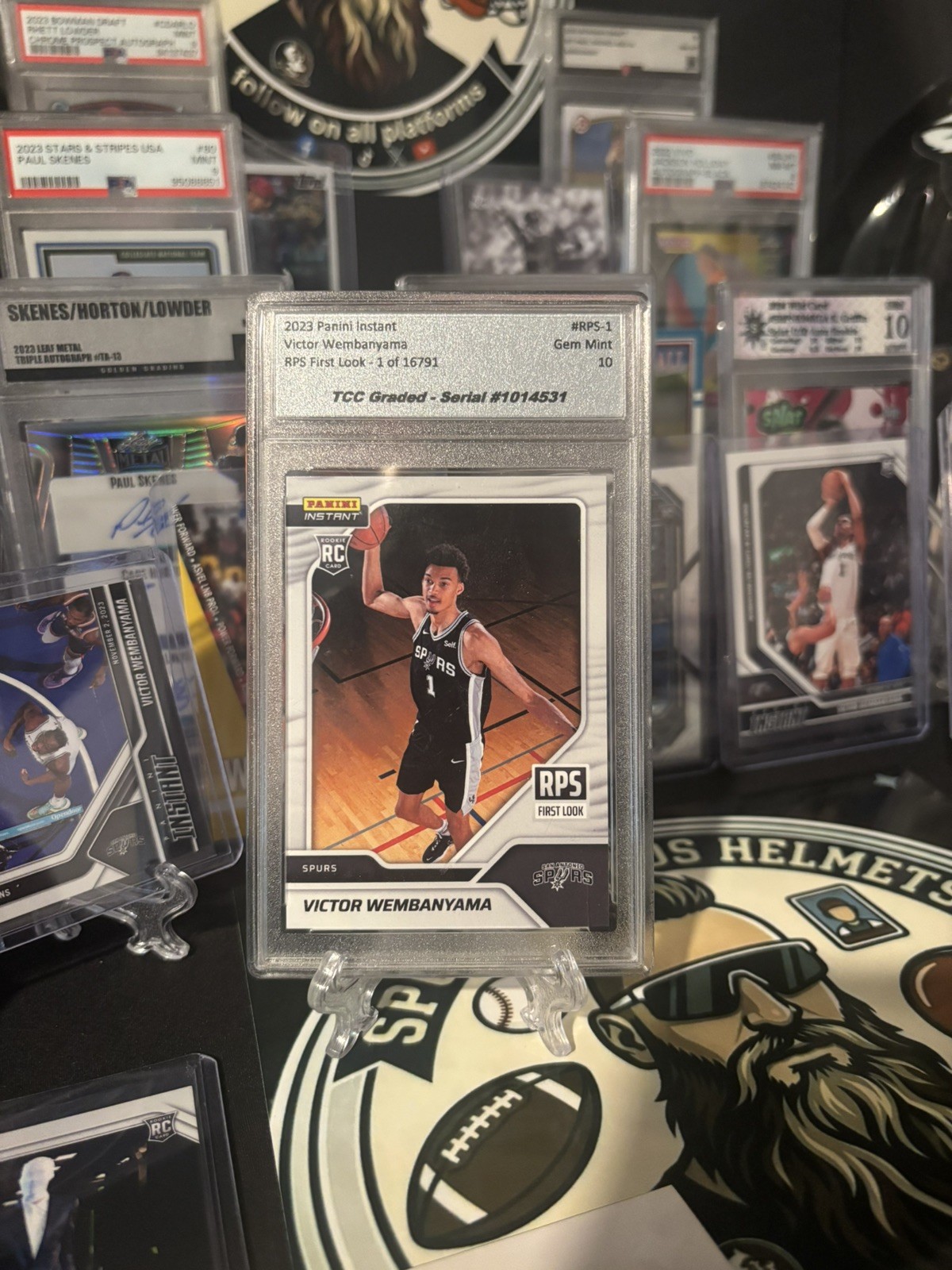 Victor Wembanyama 2023 Panini Instant RPS First Look Rookie Card 1st Graded 10